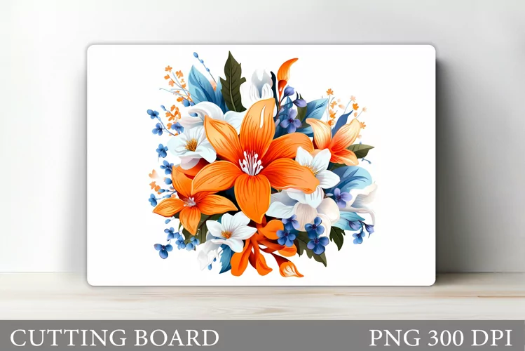 Flowers Cutting Board Design. Flowers Kitchen Cutting Board