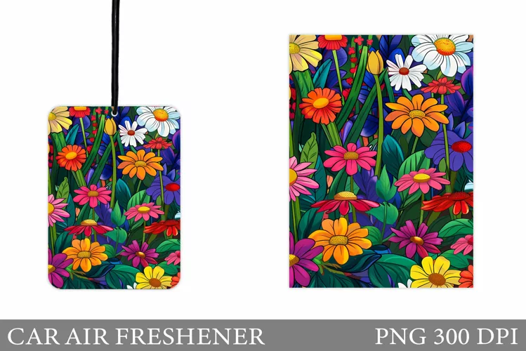 3D Flowers Car Air Freshener. Car Air Freshener Design