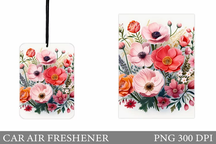 3D Flowers Car Air Freshener. Car Air Freshener Sublimation