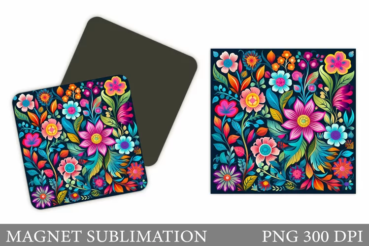 Flowers Magnet Design. Flowers Magnet Sublimation