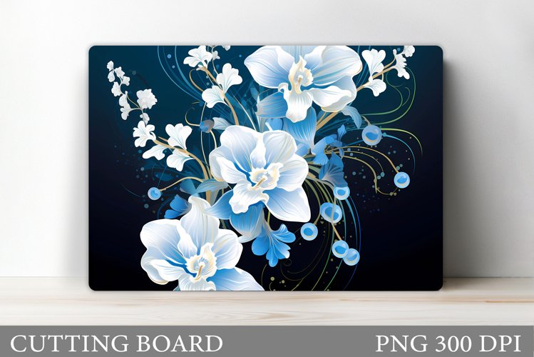 Flowers Cutting Board. Floral Cutting Board Design example image 1