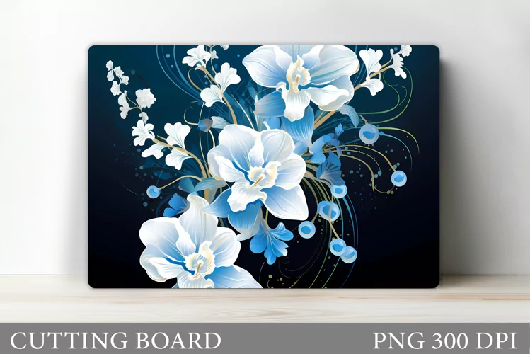 Flowers Cutting Board. Floral Cutting Board Design