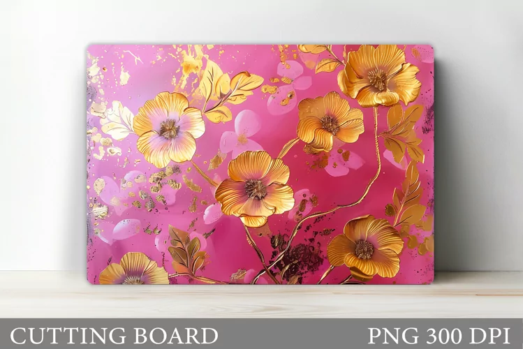 Flowers Cutting Board. Floral Cutting Board Design
