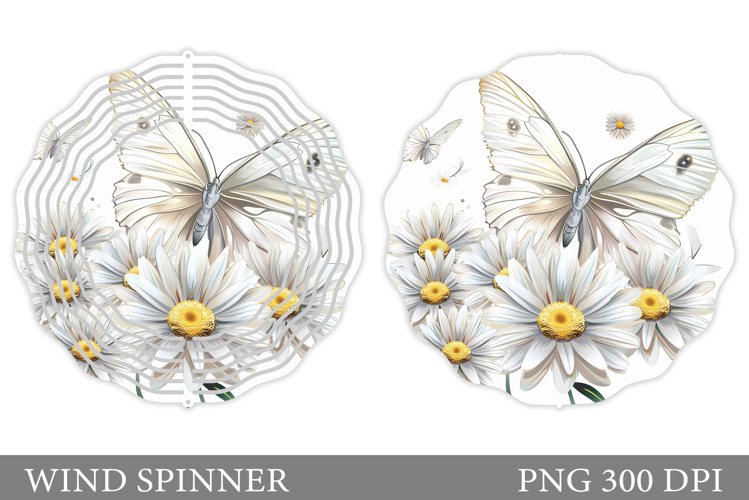 Butterfly Wind Spinner. Daisy Wind Spinner Design example image 1