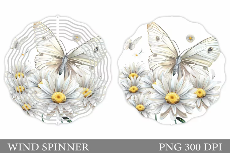Butterfly Wind Spinner. Daisy Wind Spinner Design