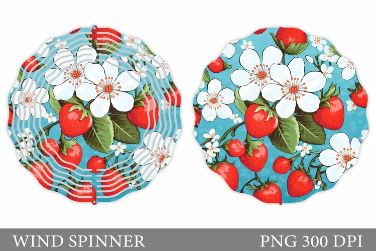 Strawberry Wind Spinner Sublimation. Summer Wind Spinner