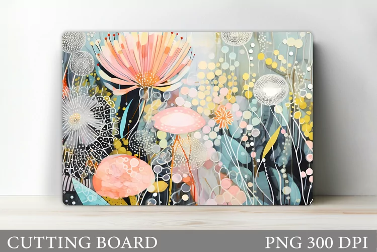 Flowers Cutting Board Design. Flowers Kitchen Cutting Board