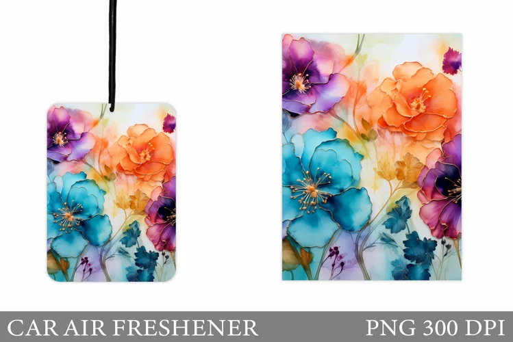 Flowers Car Air Freshener. Summer Car Air Freshener Design