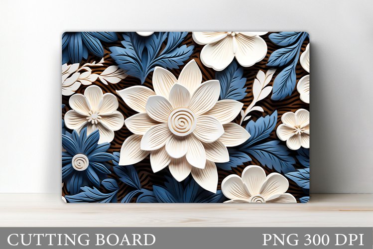 Flowers Cutting Board. 3D Flowers Cutting Board Design