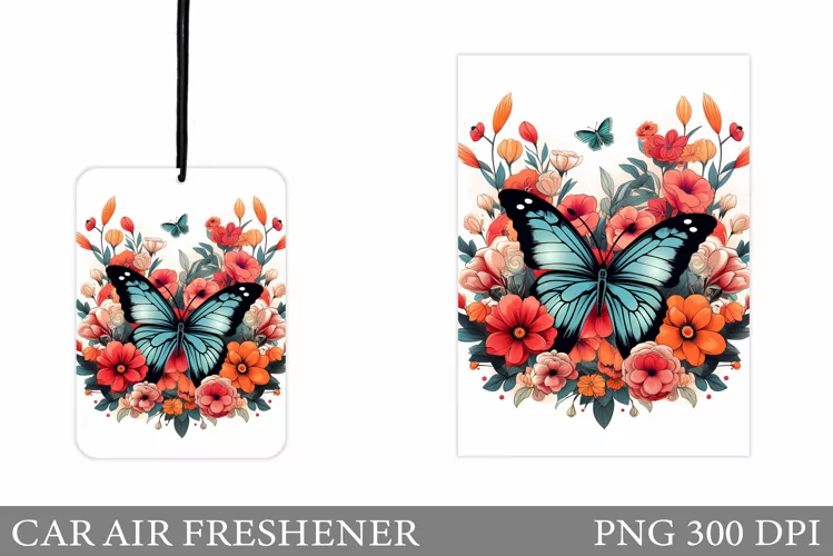 Butterfly Car Air Freshener. Flowers Car Air Freshener