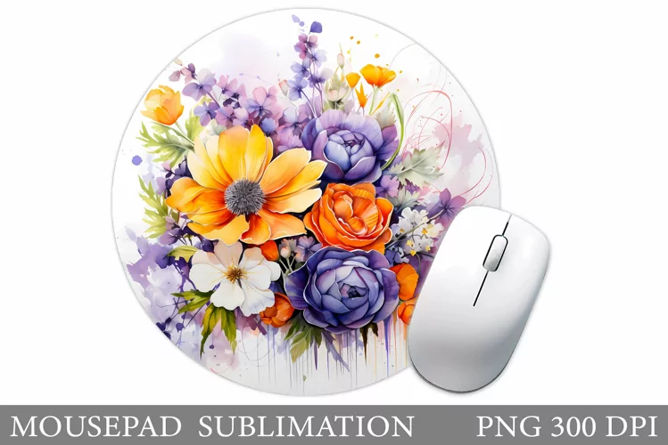 Flowers Mouse Pad Design. Flowers Mouse Pad Sublimation