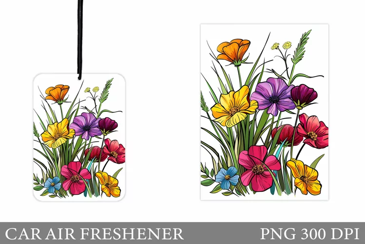 Wildflowers Car Air Freshener. Summer Car Air Freshener