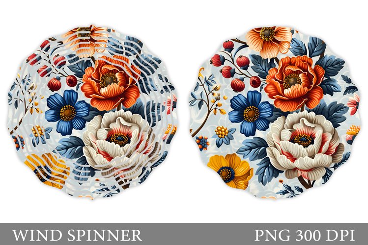 Wildflowers Wind Spinner Design. Floral Wind Spinner example image 1