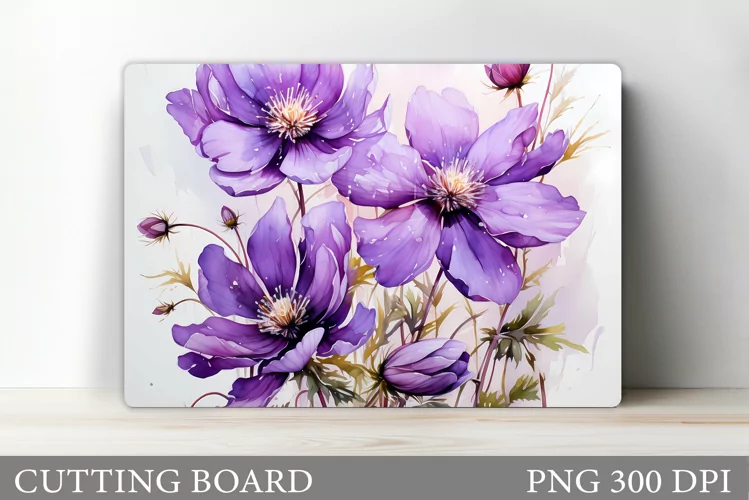 Flowers Cutting Board Design. Flowers Kitchen Cutting Board