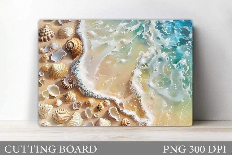 3D Sea Cutting Board Design. 3D Seashell Cutting Board