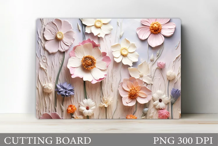 Wildflowers Cutting Board. Kitchen Cutting Board Design