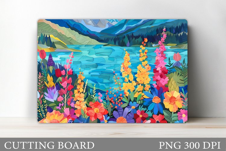 Wildflowers Cutting Board. Flowers Cutting Board Sublimation