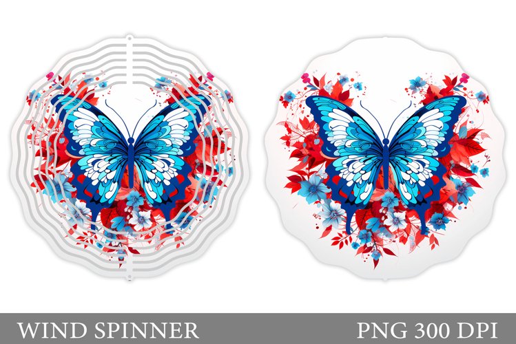 Butterfly Wind Spinner. Flowers Wind Spinner Design