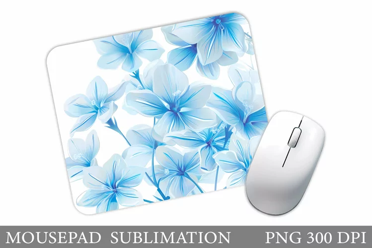 Flowers Mouse Pad Sublimation. Floral Mouse Pad Design