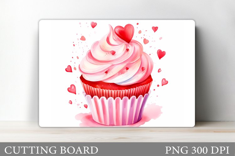 Valentine Cupcake Cutting Board. Valentine Cutting Board