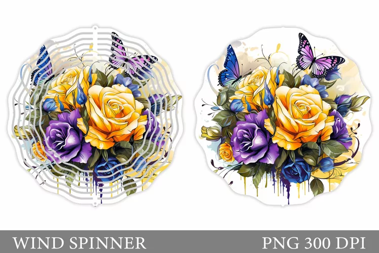 Butterflies Wind Spinner. Summer Wind Spinner Sublimation