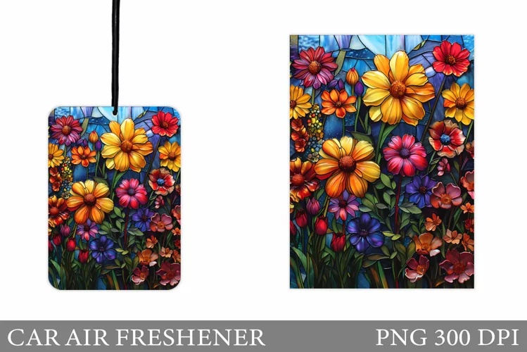 Flowers Car Air Freshener. Car Air Freshener Sublimation