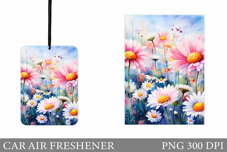 Daisy Flowers Car Air Freshener. Car Air Freshener Design