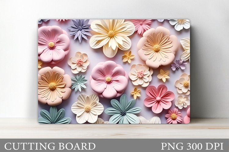 Colorful Flowers Cutting Board. Cutting Board Sublimation
