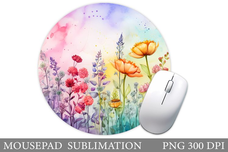 Wildflowers Mouse Pad. Flowers Mouse Pad Sublimation