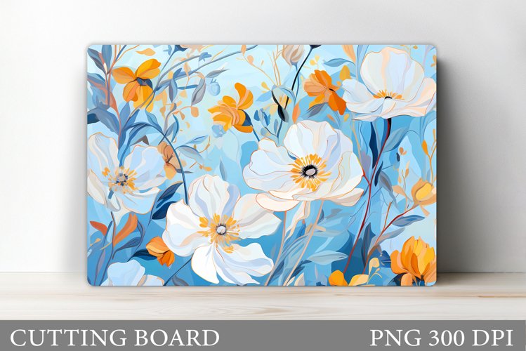 Flowers Cutting Board Design. Summer Flowers Cutting Board