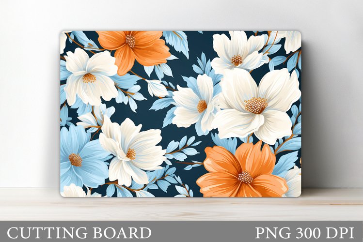 Flowers Cutting Board Design. Kitchen Cutting Board Template