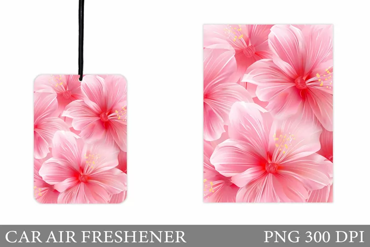 Flowers Car Air Freshener. Car Air Freshener Sublimation