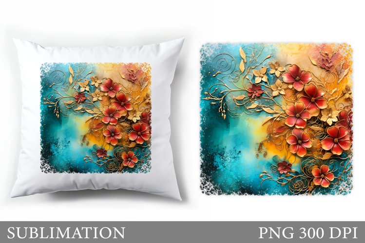 Flowers Pillow Sublimation. Summer Sublimation