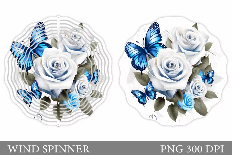 Butterflies Wind Spinner. 3D Flowers Wind Spinner Design