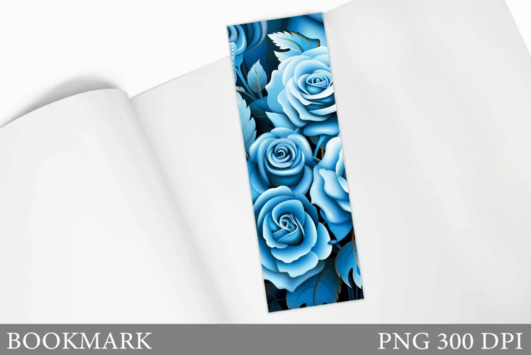 Roses Bookmark Design. Flowers Bookmark Sublimation