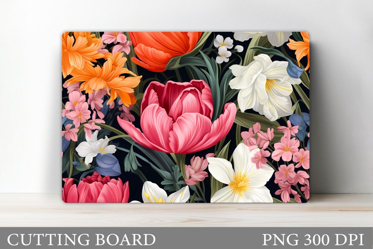 Flowers Cutting Board Design. 3D Flowers Cutting Board