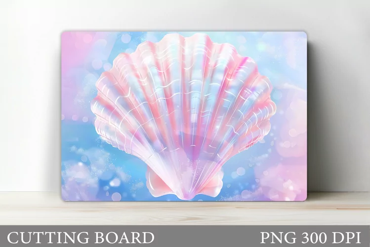 3D Seashell Cutting Board. Sea Cutting Board Sublimation