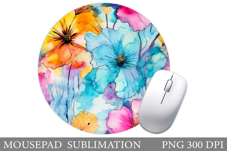 Flowers Mouse Pad Design. Floral Mouse Pad Sublimation