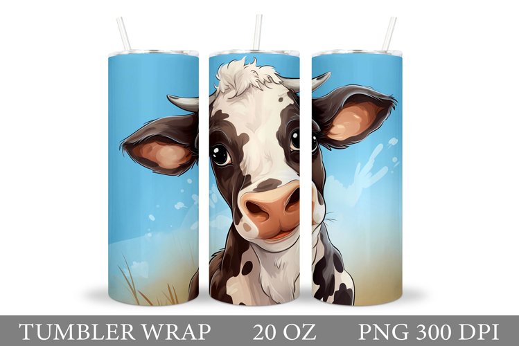 Cute Cow Tumbler Design. Cow Tumbler Sublimation
