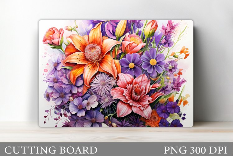 Flowers Cutting Board Design. Flowers Kitchen Cutting Board example image 1