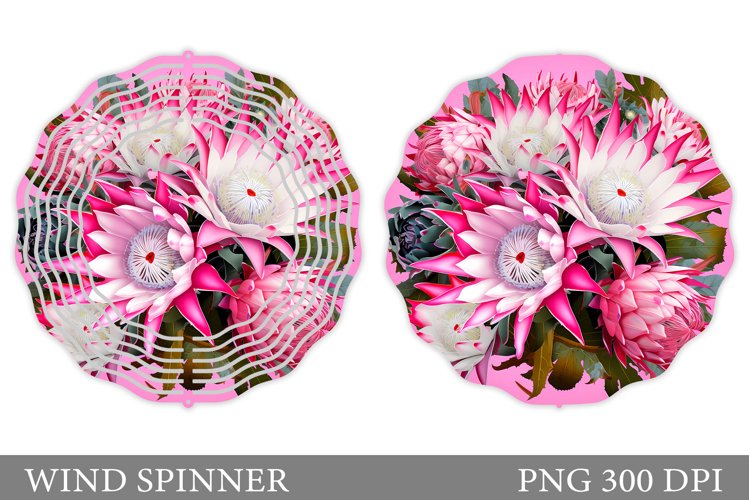 Flowers Wind Spinner Design. Flowers Spinner Sublimation example image 1