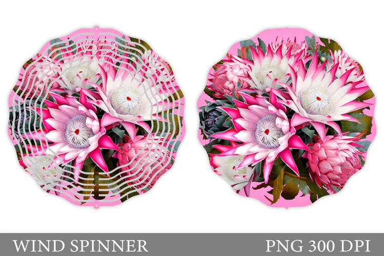 Flowers Wind Spinner Design. Flowers Spinner Sublimation