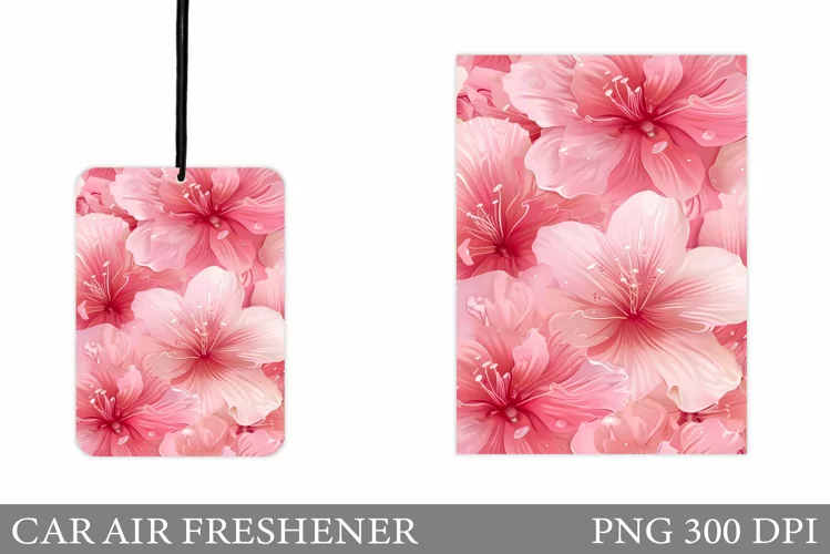 Floral Car Air Freshener. Flowers Car Air Freshener Design
