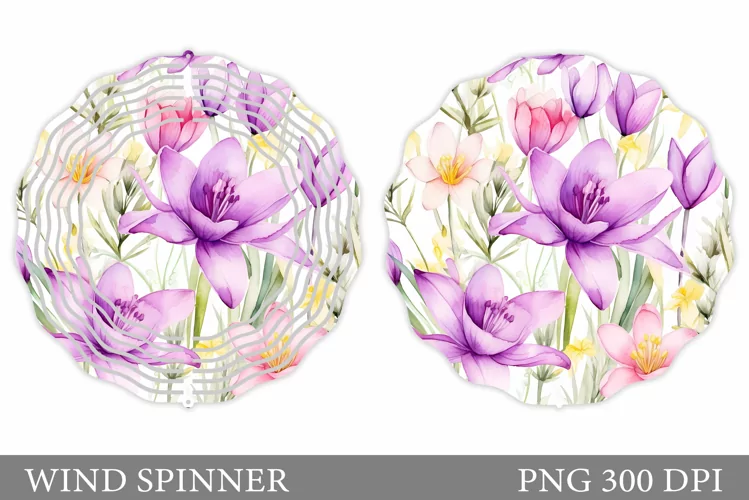 Spring Flowers Wind Spinner. Flowers Wind Spinner Design