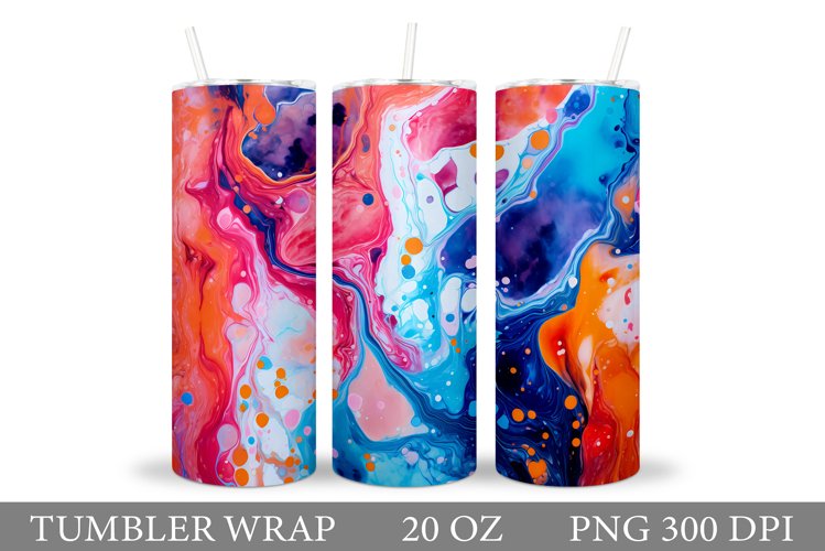 Alcohol Ink Tumbler Wrap Image 11