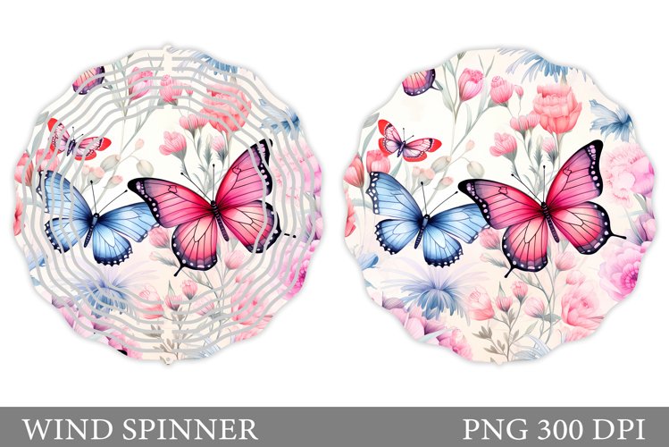 Butterflies Wind Spinner. Summer Wind Spinner Sublimation