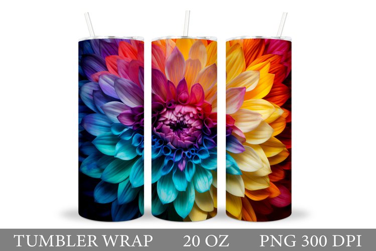 3D FlowersTumbler Design. Sublimation Tumbler Flower