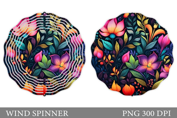 Flowers Wind Spinner Design. Flowers Spinner Sublimation