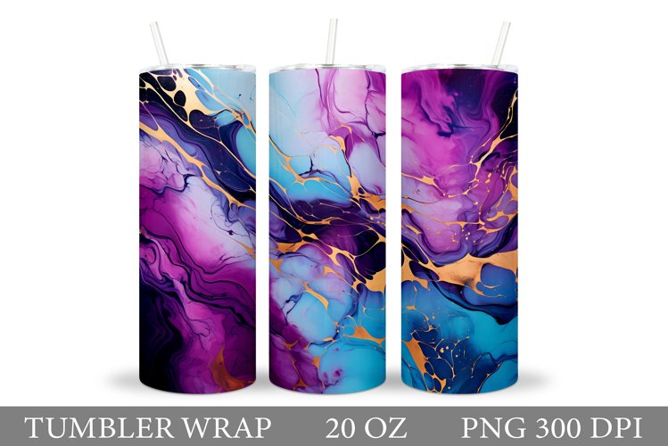Alcohol Ink Tumbler Wrap Image 9