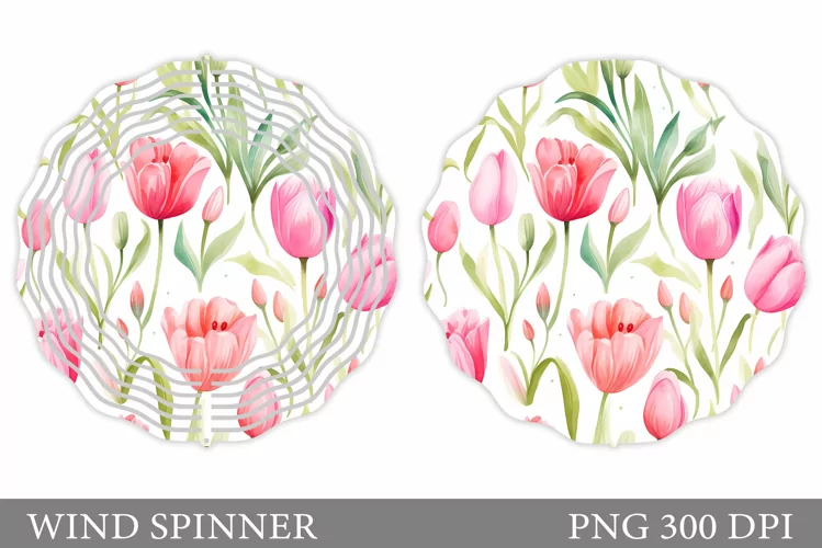 Spring Flowers Wind Spinner. Flowers Wind Spinner Design